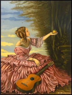 Beauoiseaux jeune fille  la guitare